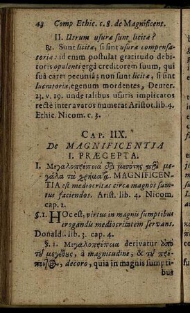 Cap. IIX. De Magnificentia.