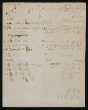[Vorlesungsmanuskripte zur Physik, mathematischen Physik, Zahlentheorie und dergleichen], Ohne Ort, 1857 - 1858 : Mathematische Theorie der Electricität und des Magnetismus [Bl. 49-70] ; Ausgewählte physikalische Probleme [Bl. 100-109] ; Zahlentheorie (vielleicht Nachschrift einer Dirichletschen Vorlesung) [Bl. 1-10 (mit eigenem Umschlag)]