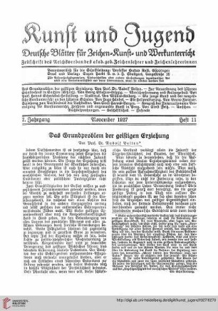 Heft 11 (November 1927)