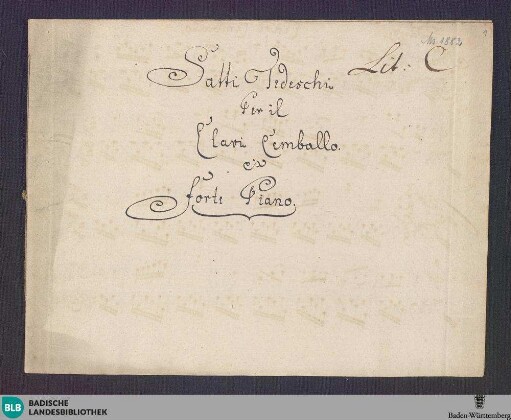 12 Deutsche Tänze - Don Mus.Ms. 1882 : cemb