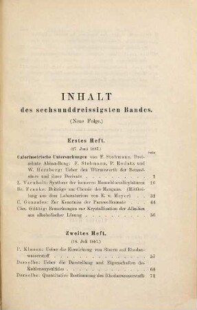 Journal für praktische Chemie : practical applications and applied chemistry ; covering all aspects of applied chemistry. 144 = N.F., Bd. 36. 1887