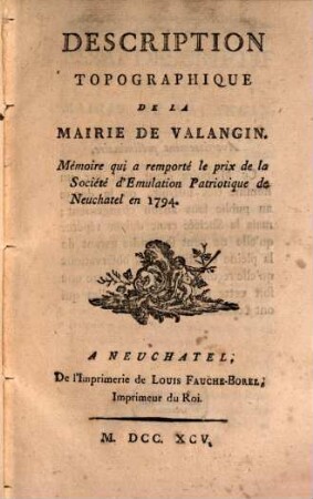 Description topographique de la Mairie de Valangie