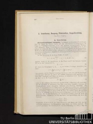 2. Interferenz, Beugung, Polarisation, Doppelbrechung.