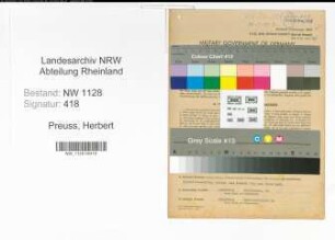 Entnazifizierung Herbert Preuss , geb. 13.01.1905 (Angestellter)