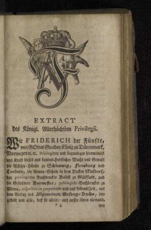 Extract des Königl. Allerhöchsten Privilegii.