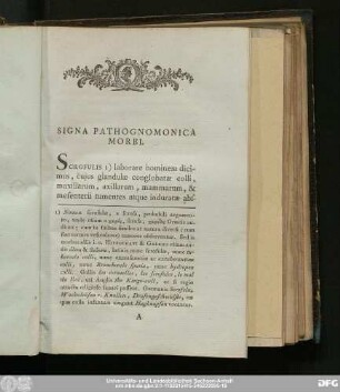 Signa Pathognomonica Morbi.