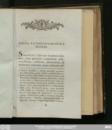 Signa Pathognomonica Morbi.