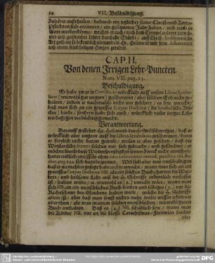 Cap. II. Von denen Irrigen Lehr-Puncten