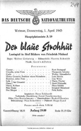 Der blaue Strohhut