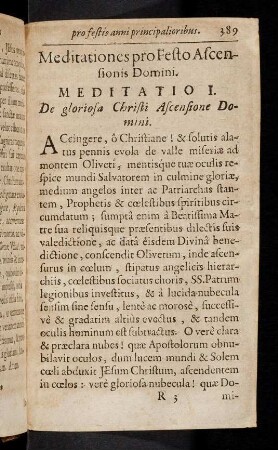 389-392, Meditationes pro Festo Ascensionis Domini