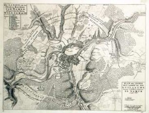 WHK 9 Reichs- und Französischer Krieg von 1688-1697 bis zum Frieden von Ryswick: Plan der Angriffslinien der Briten auf Namur, 5. September 1695
