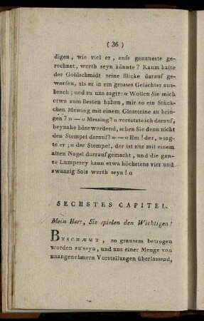 Sechstes Capitel. - Zehntes Capitel.