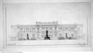 Aufrissvariation der Hauptfassade