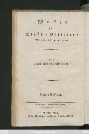 Wahre und mit Aktenstücken belegte Darstellung der Veranlassung, auf welche ich nach 43 Dienstjahren aus dem Königl. Preuß. Militärdienste entlassen worden bin : Nebst zwei gestochenen Plans