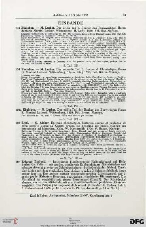 Einbände (Nr. 103-113)