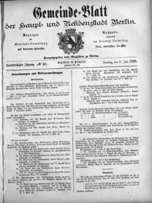 1890,30: No. 30, 27. Juli 1890