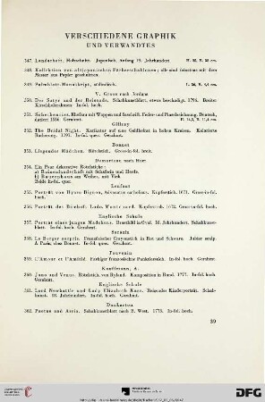 Verschieden Graphik (Nr. 347-362)