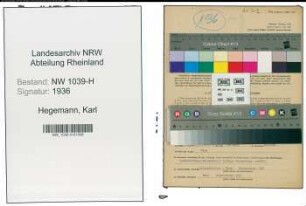 Entnazifizierung Karl Hegemann , geb. 18.08.1893 (Beamter)