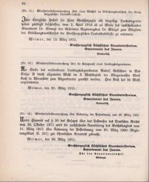 Nr. 52: Ministerialbekanntmachung über die Ersatzwahl eines Landtagsabgeordneten