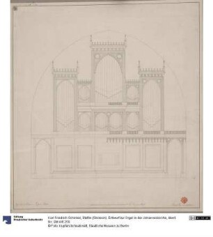 Stettin (Szczecin). Entwurf zur Orgel in der Johanneskirche