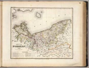 Provinz Pommern 1845 ; Entw. u. gez. v. Hauptm. C. Radefeld