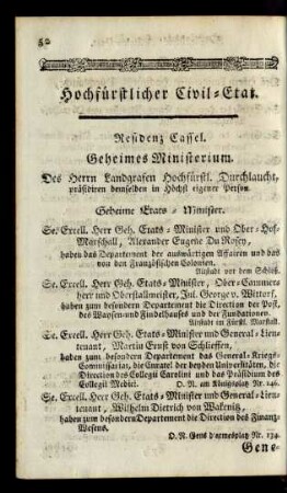 Hochfürstlicher Civil-Etat