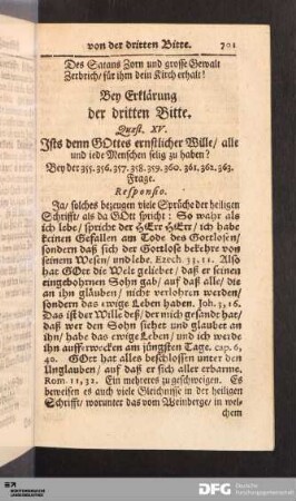 Bey Erklärung der dritten Bitte.