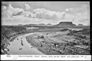 Kurort Rathen, Blick von der Bastei gegen Lilienstein