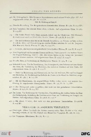 Versuche in anderen Verfahren (Nr. 440-443)