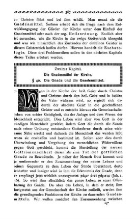 Zweites Kapitel. Die Gnadenmittel der Kirche