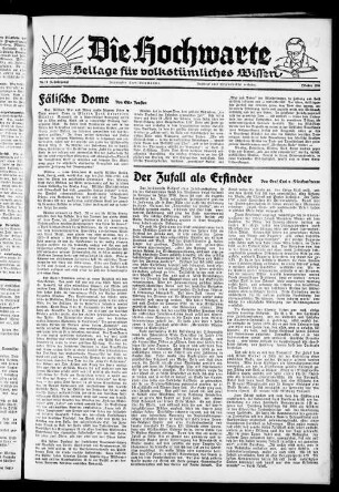 Die Hochwarte. 1929-1935