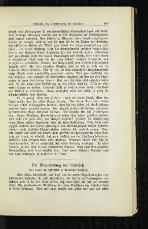 ¬Die¬ Überwindung der Katechese