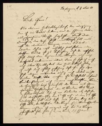 Brief an Erna, 07.05.1910, Tendaguru