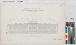 Münster (Münster) Provinzialschulkollegium Inventarzeichnung Blatt 9 Rückansicht 1905 1 : 100 50 x 78 Druck: Bogdan Gisevius, Berlin Vollmar; Uhlenhaut KSM Nr. 1416,2