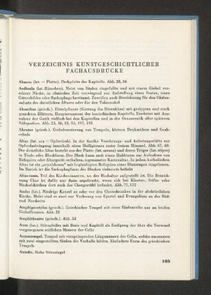 Verzeichnis kunstgeschichtlicher Fachausdrücke