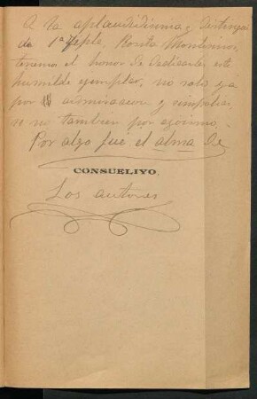 [Dedicatoria de los autores a Rosita Montesinos escrita a mano]