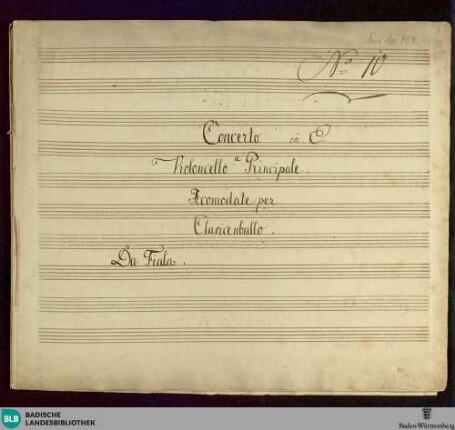Concertos. Arr - Don Mus.Ms. 454 : cemb; E; ReiF 2.33