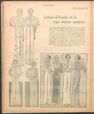 Líneas delicadas en la ropa interior moderna [Dibujos]