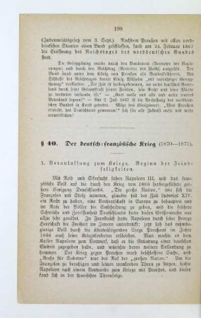 § 40. Der deutsch-französische Krieg (1870-1871)