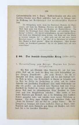 § 40. Der deutsch-französische Krieg (1870-1871)