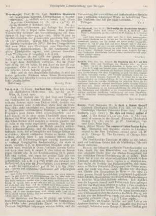 220-221 [Rezension] Bacon, Benjamin W., Is Mark a Roman Gospel?