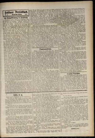 Zweite Ausgabe vom Dienstag, den 04. März 1913.