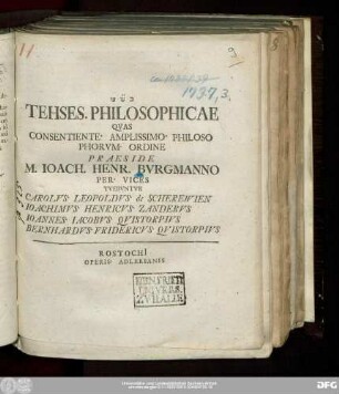 Tehses. Philosophicae