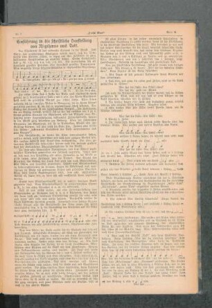 Einführung in die schriftliche Darstellung von Rhythmus und Takt