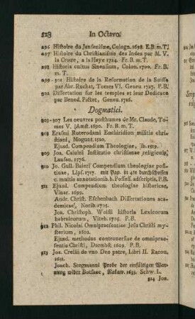 128-131, Dogmatici. - Scripta existentiam Dei, veritatemque religionis christianae cum...