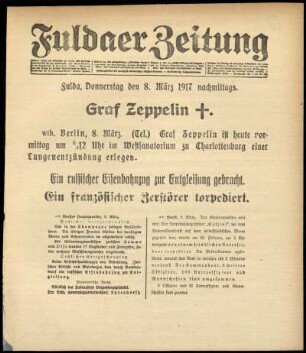 Ausgabe vom Donnerstag, den 08. März 1917.