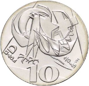 Künstlerprobe von Victor Huster für eine 10 Euro-Münze auf das Konstanzer Konzil