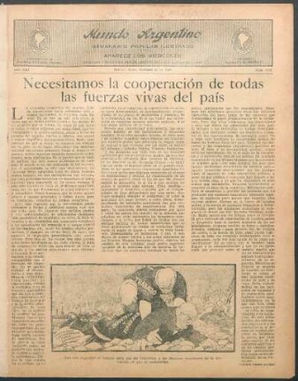 Necesitamos la cooperación de todas las fuerzas vivas del país