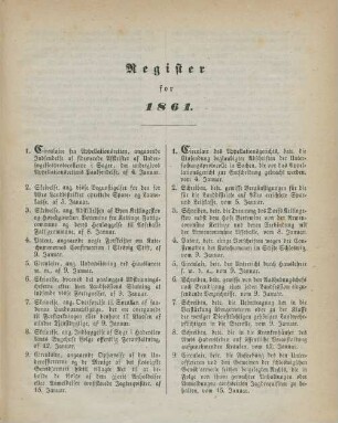 Register for 1861