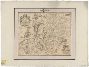 Karte von Glogau, 1:280 000, Kupferstich, um 1630